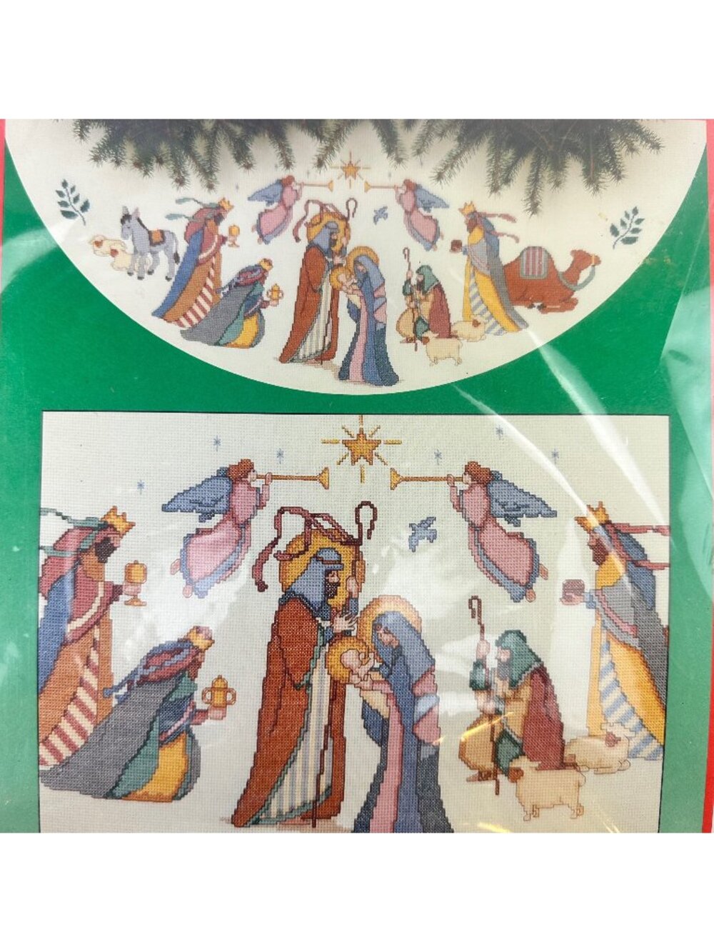 Dimensions Blessed Nativity Tree Skirt Counted Cross Stitch Kit 8379